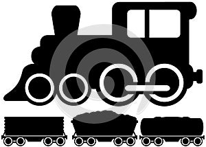 Isolated locomotive train and car