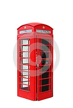 Isolated London Telephone Booth