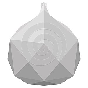 Isolated low poly common fig fruit