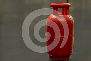 Isolated lpg cylinder. View of liquified petroleum gas in a container for domestic use