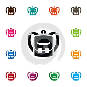 Isolated Luggage Icon. Knapsack Vector Element Can Be Used For Knapsack, Pack, Bag Design Concept.