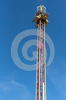 Isolated Luna Park Machine In A Sunny Day