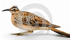 Isolated Lyre Bird on White
