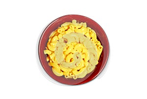 Isolated macaroni and cheese