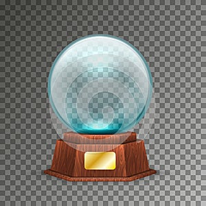 Isolated magic or crystal ball on transparent