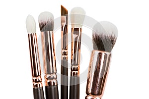 Isolated make-up brushes