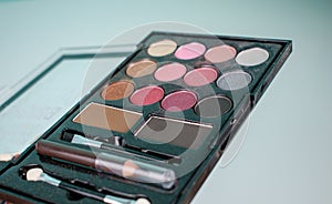 Isolated makeup beauty cosmetics tools, products