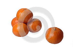 Isolated of Mandarin Honey Murcott oranges  from Australia on white background