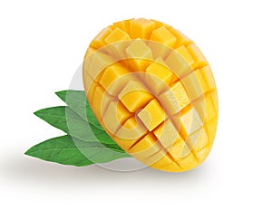 Isolated mango with leaves