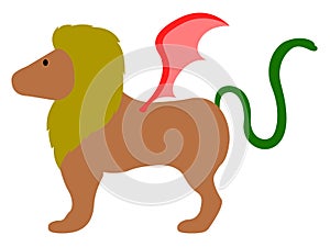 Isolated manticore icon