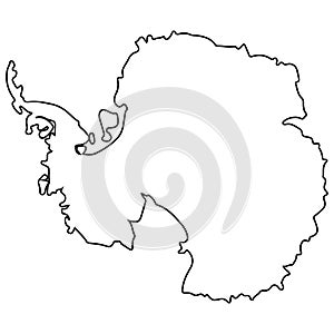 Isolated map of Antartica photo
