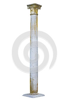 Isolated marble pillar with signs of weathering