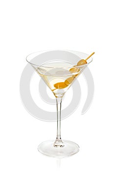 Isolated martini in a glass