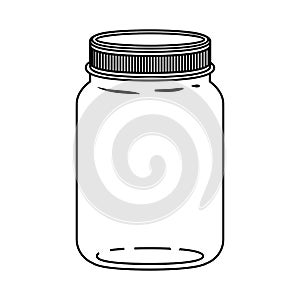 Isolated mason jar design