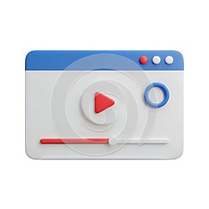Modern media player interface with play button and volume controls