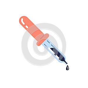 Isolated medical icon eyedropper on a white background.