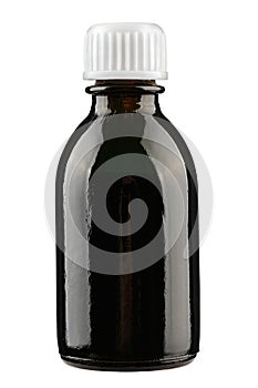 An isolated medicine bottle over a white background