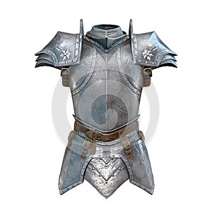 Isolated Medieval Suit Of Armour 3d illustration