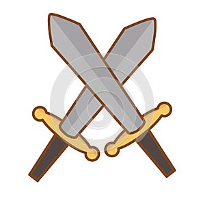 Isolated medieval sword design vector illustration