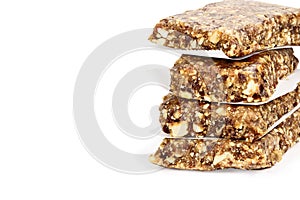 Isolated Medjool Date and Cashew Protein Bars