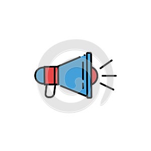 Isolated megaphone icon flat and line design