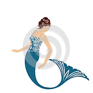 Isolated mermaid