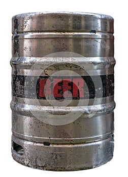 Isolated Metal Beer Keg