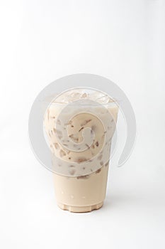 Isolated milk tea.