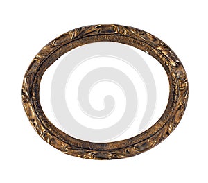 Isolated Mirror Frame, Ornamentation, Golden Border Mirror