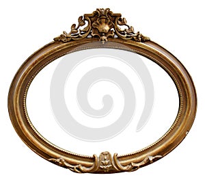 Isolated Mirror Frame, Ornamentation, Wooden Material