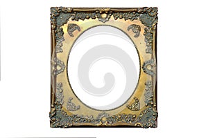 Isolated Mirror Frame, Ornamentation, Wooden Material