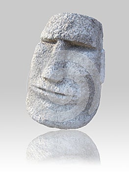 Isolated Moai Face