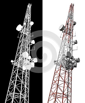 Isolated mobile phone antenna tower