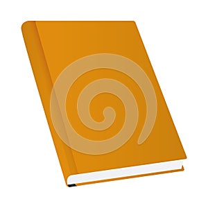 Isolated mockup orange notebook vector design