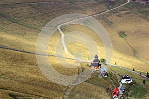 Isolated monastery up in the mountains