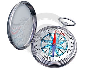 Isolated moral compass photo