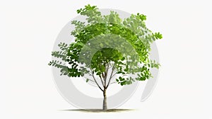 An Isolated Moringa Oleifera Plant White Background AI Generative