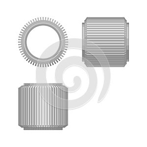 Isolated motor housing on white background