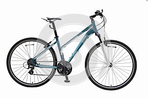 Isolated Mountain Bike for Lady In Green Color