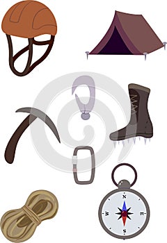 Isolated mountaineering equipment