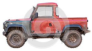 Isolated Muddy Endurance Truck photo