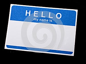 Isolated Name Tag photo