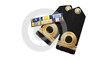 Isolated Navy epaulet rank sign