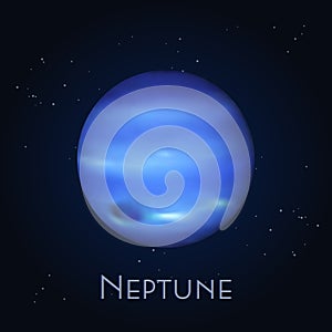 Isolated Neptune. Farthest planet in solar system