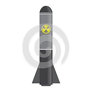 Isolated nuclear missile icon