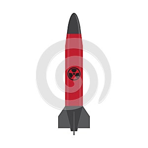 Isolated nuclear missile icon