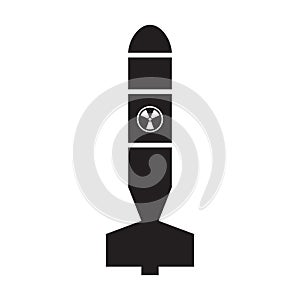 Isolated nuclear missile icon