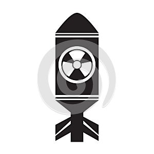 Isolated nuclear missile icon