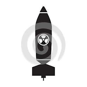 Isolated nuclear missile icon