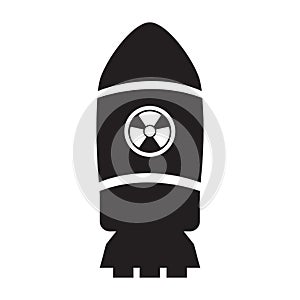 Isolated nuclear missile icon